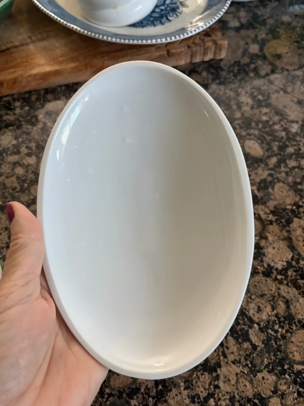 Andrea By Sadek White Porcelain Covered Serving Dish with Pastel Floral Design